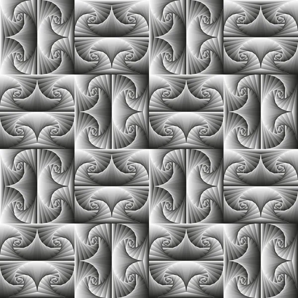 Naadloze achtergrond geometrische patroon in monochrome kleuren. Zwart-wit gradiënt. Vector patroon. — Stockvector