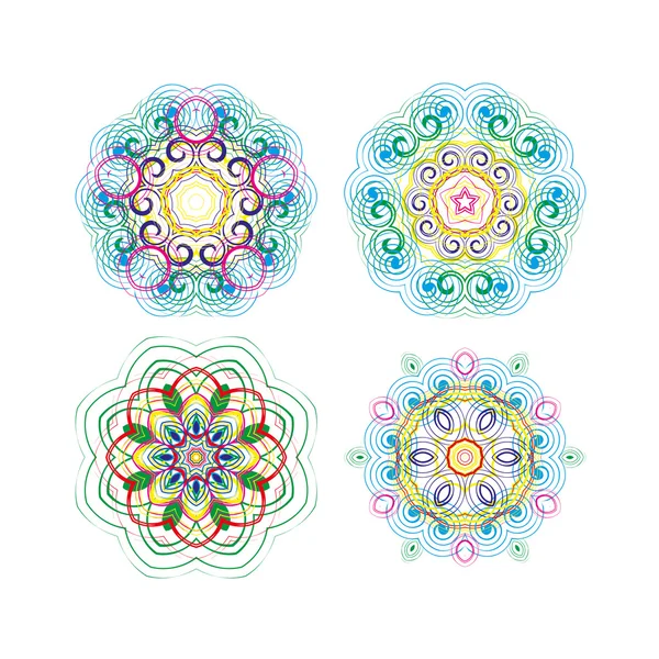 Beau motif circulaire pour votre design. Ensemble de motifs circulaires . — Image vectorielle