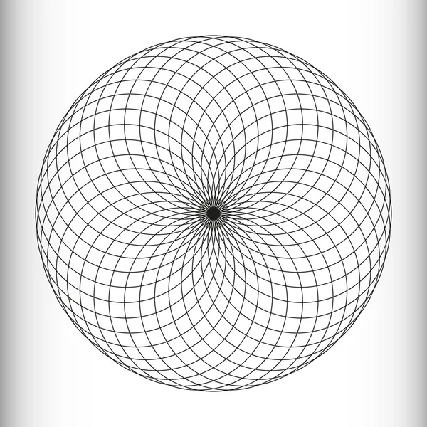 Монохромний елегантний візерунок. Чорно-білий геометричний круглий візерунок . — стоковий вектор
