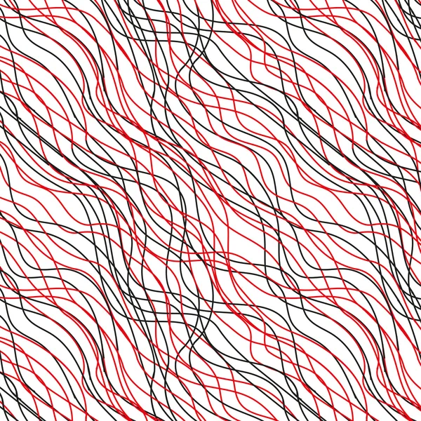 Modèle vectoriel sans couture de lignes rouges et noires . — Image vectorielle