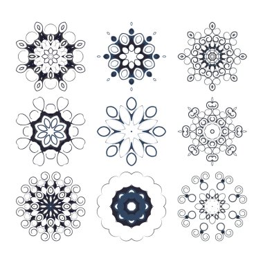 Çalışmanızı süslemek için dekoratif öğeler. Vektör tasarım öğeleri. Vektör grafik elemanları tasarımı için. 