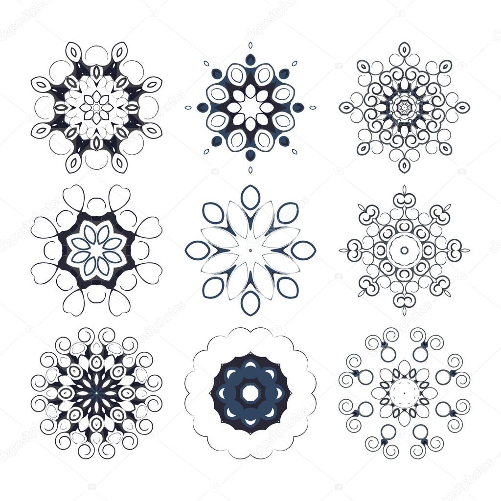 Decorative items to decorate your work. Vector design elements. Vector graphic elements for design. 