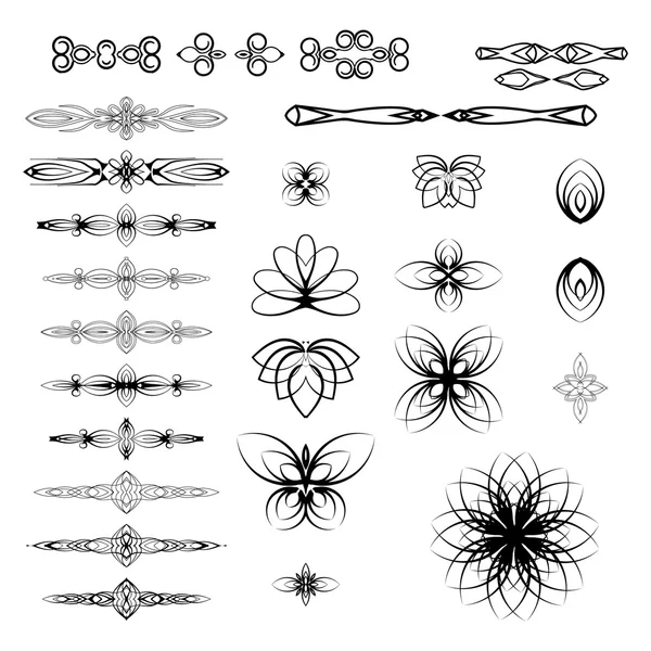 Набор декоративных элементов для украшения вашей работы . — стоковый вектор