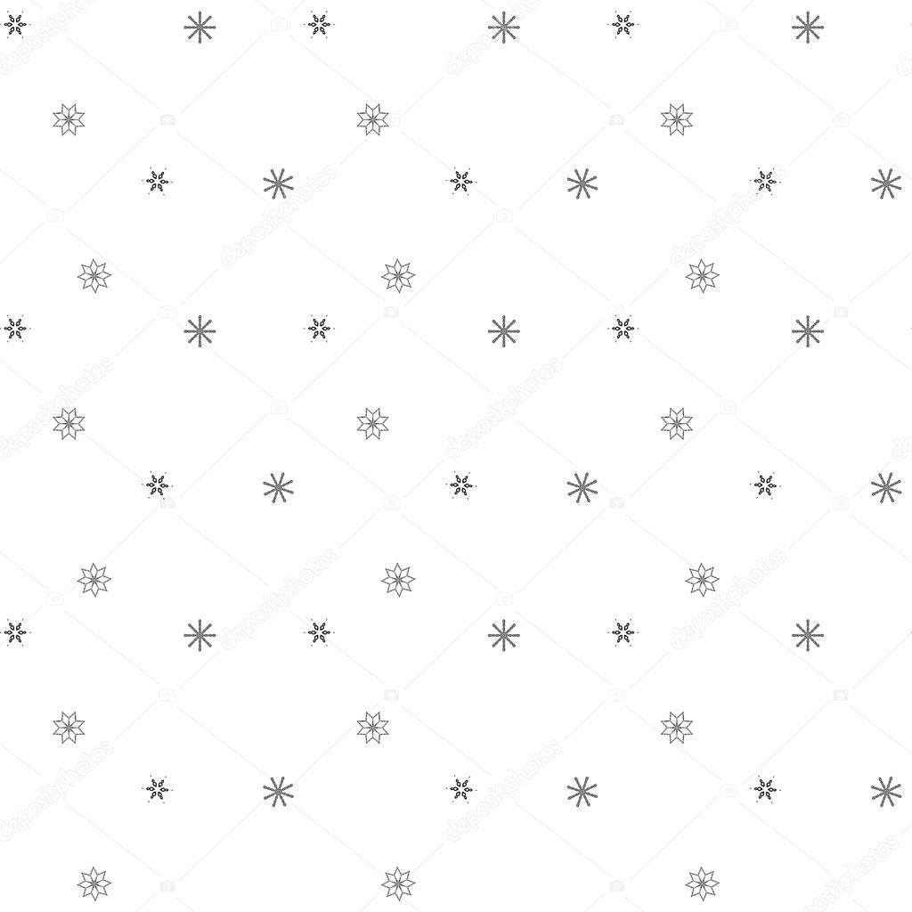 Seamless winter background with snowflakes