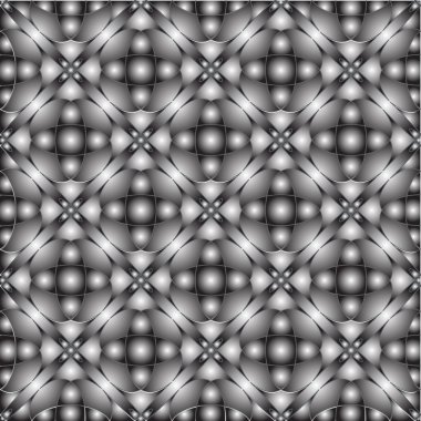 Karmaşık geometrik desen. Dikişsiz desen ince çizgiler. Siyah beyaz tek renkli süsleme.