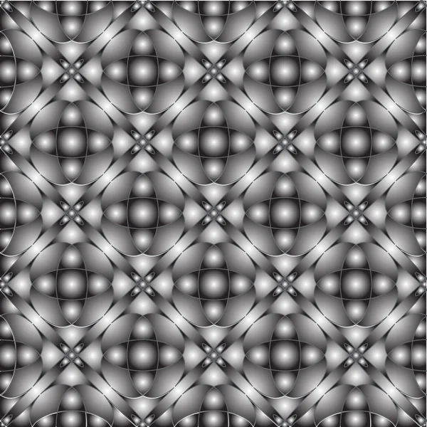 Das komplexe geometrische Muster. nahtloses Muster dünner Linien. Schwarz-weißes monochromes Ornament. — Stockvektor