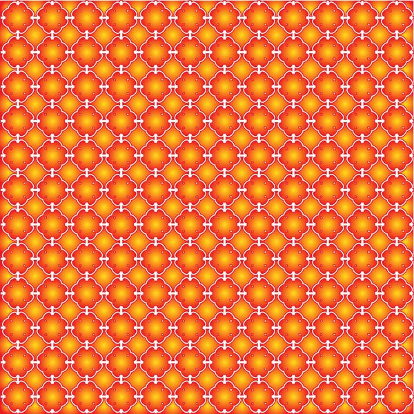 Das komplexe geometrische Muster. orangefarbenes, monochromes Ornament. — Stockvektor