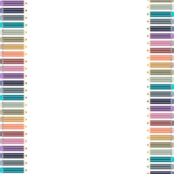 Matite di colore varicolore impostato isolato su sfondo bianco. Forniture per ufficio . — Vettoriale Stock