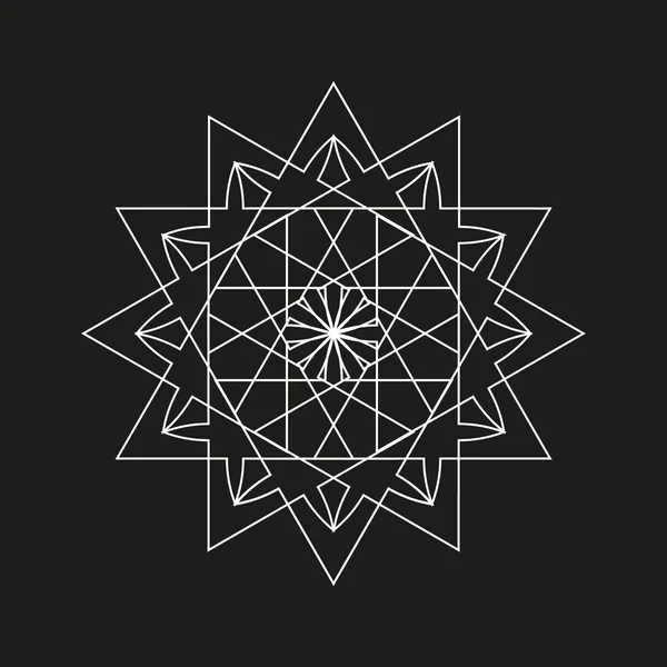 モノクロのエレガントなパターン。黒と白の幾何学的な円形パターン. — ストックベクタ
