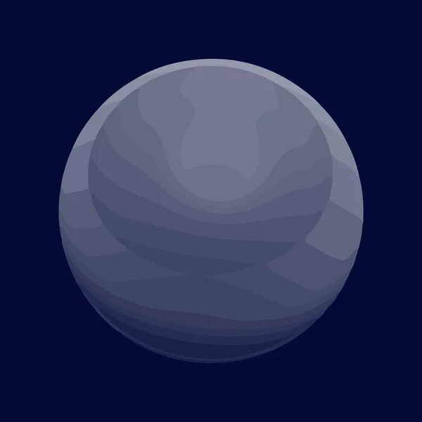 Gray-blue ball on a blue background. — 图库矢量图片