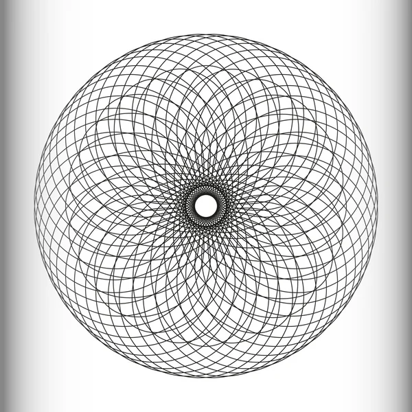 Patrón circular geométrico blanco y negro . — Vector de stock