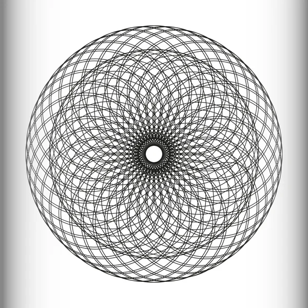 Patrón circular geométrico blanco y negro . — Vector de stock