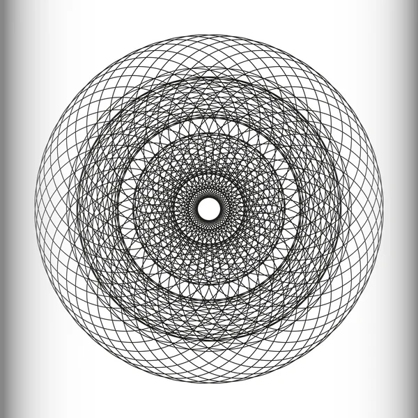 Patrón circular geométrico blanco y negro . — Vector de stock