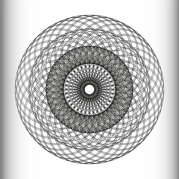 Modèle circulaire géométrique noir et blanc . — Image vectorielle