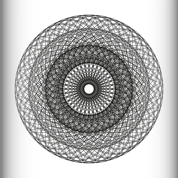 Patrón circular geométrico blanco y negro . — Vector de stock