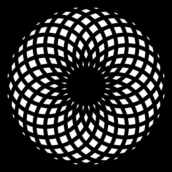 Patrón elegante monocromo. Patrón circular geométrico blanco y negro . — Vector de stock