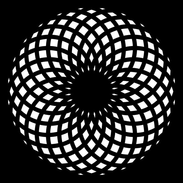 Монохромный элегантный узор. Черно-белый геометрический круговой узор
.