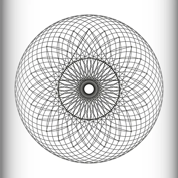 Patrón circular geométrico blanco y negro . — Vector de stock