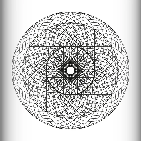 Patrón circular geométrico blanco y negro . — Vector de stock