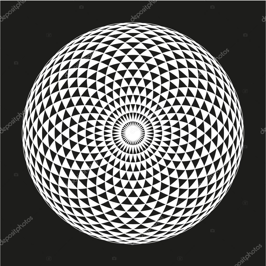Geometric circular pattern.