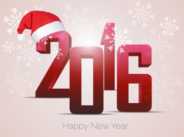 Mutlu yeni yıl 2016 metin yaratıcı tebrik kartı stok tasarlamak