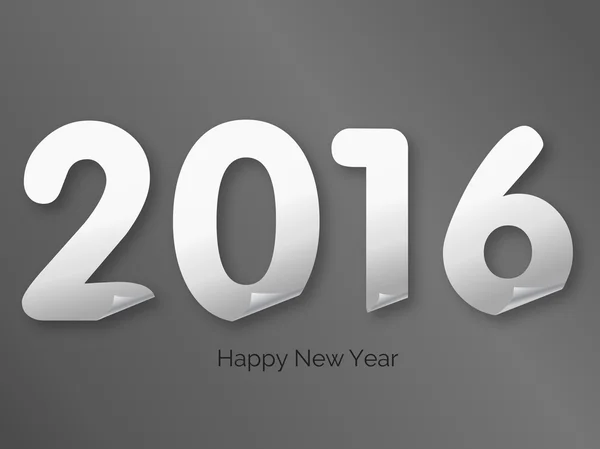 Boldog új évet 2016 szöveg kreatív üdvözlőlap tervezés Stock illusztráció — Stock Vector