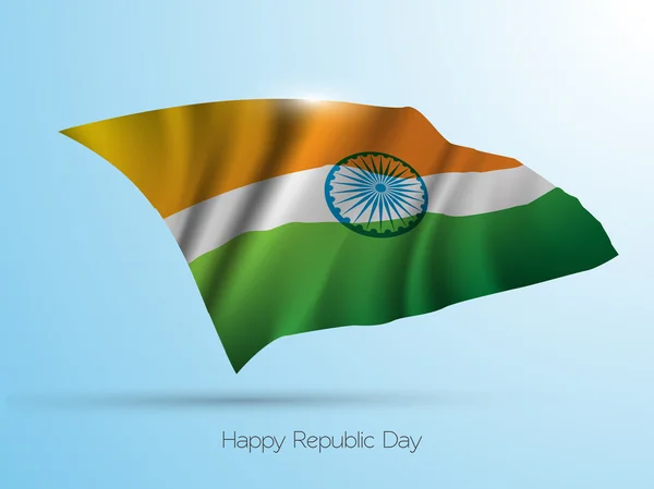 Día de la República India concepto con texto 26 Enero. — Vector de stock