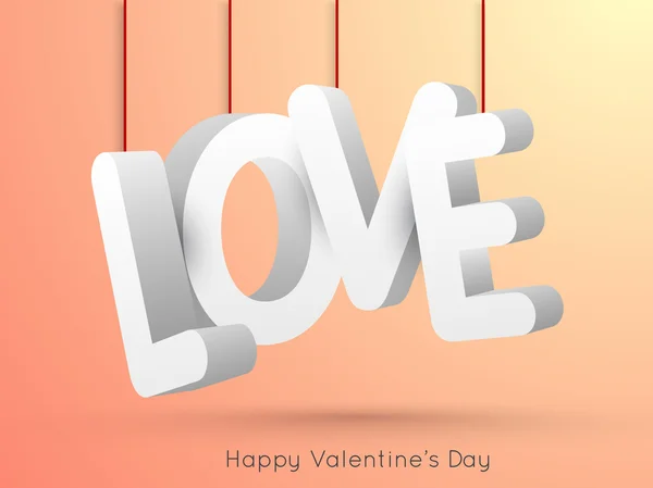 Happy Valentine 's Day Hand Lettering - Fundo tipográfico — Vetor de Stock