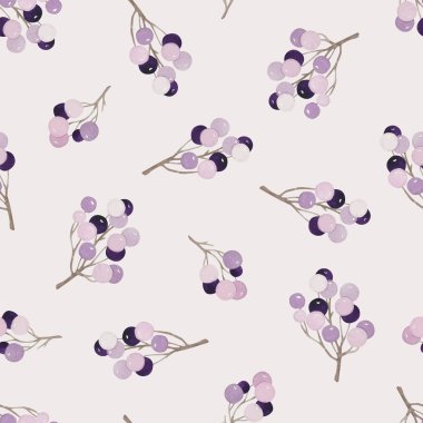 Vektör şube ve çilek ile seamless modeli. Doğa seamless modeli