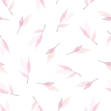 Vektör yaprak dalları ile seamless modeli. Doğa seamless modeli