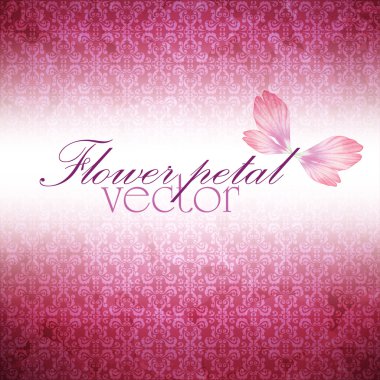 Suluboya çiçek vintage kartı