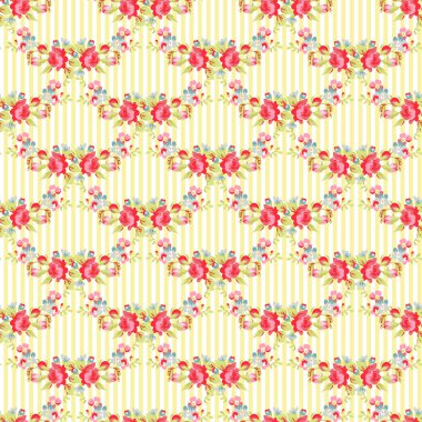 çiçek desenli Bahçe pembe Güllü