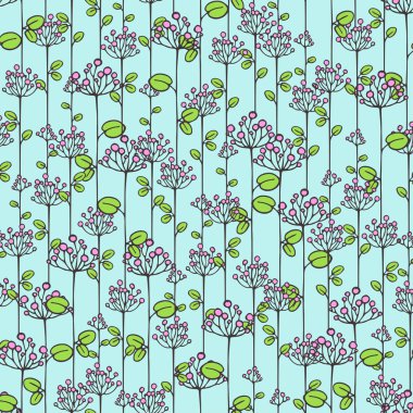 doku soyut çiçek dalları ile