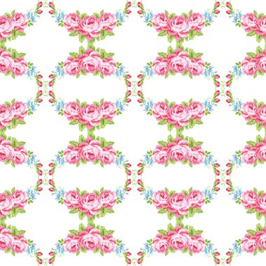 çiçek desenli Bahçe pembe Güllü