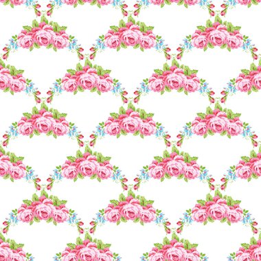 çiçek desenli Bahçe pembe Güllü