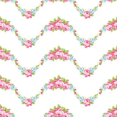 çiçek desenli Bahçe pembe Güllü