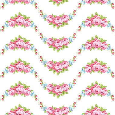 çiçek desenli Bahçe pembe Güllü