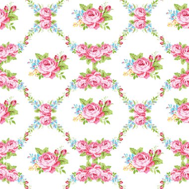 çiçek desenli Bahçe pembe Güllü