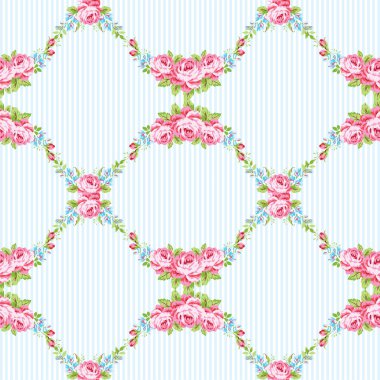 çiçek desenli Bahçe pembe Güllü