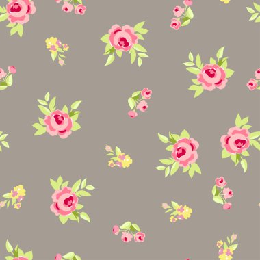 Küçük çiçekler ile sorunsuz çiçek desenli