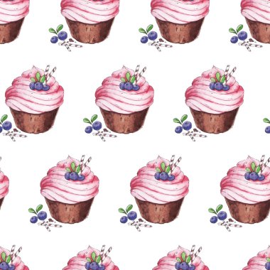 Yaban mersini kekleri ile Seamless Modeli