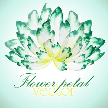 Suluboya çiçek vintage kartı