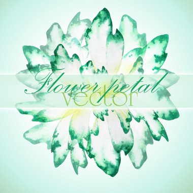 Suluboya çiçek vintage kartı