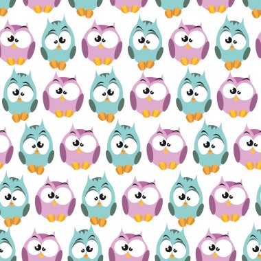 Çizgi film baykuşlar ile Seamless Modeli