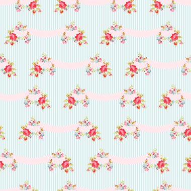 Model Pembe gül ve şeritler