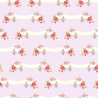 Model Pembe gül ve şeritler