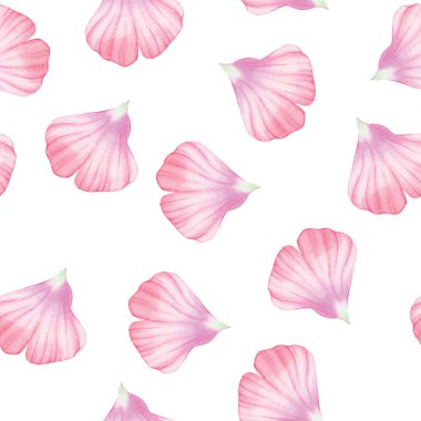 Pembe çiçek yaprakları ile Seamless Modeli