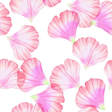 Pembe çiçek yaprakları ile Seamless Modeli