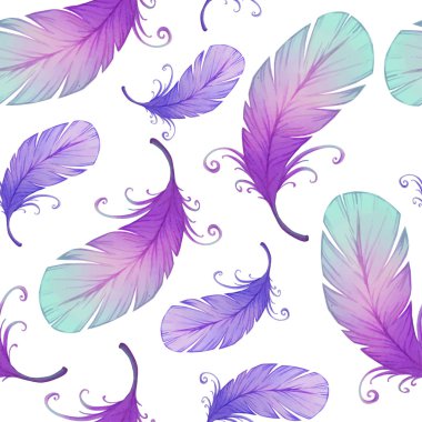 kuş tüyleri ile Seamless Modeli