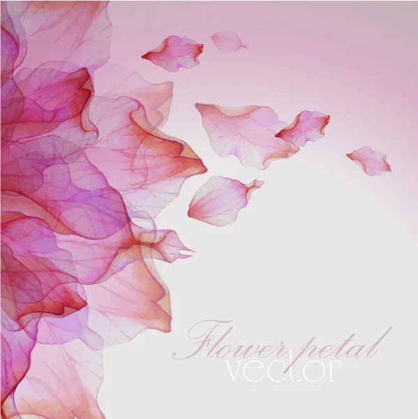 Patrón floral acuarela con pétalos — Vector de stock